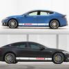 2PCS Car Door Racing Stripe Sticker Vinyl Decor Auto Exterior Decal Decor Tuning Accessories For Tesla Model 3 Y S X 2016-2024