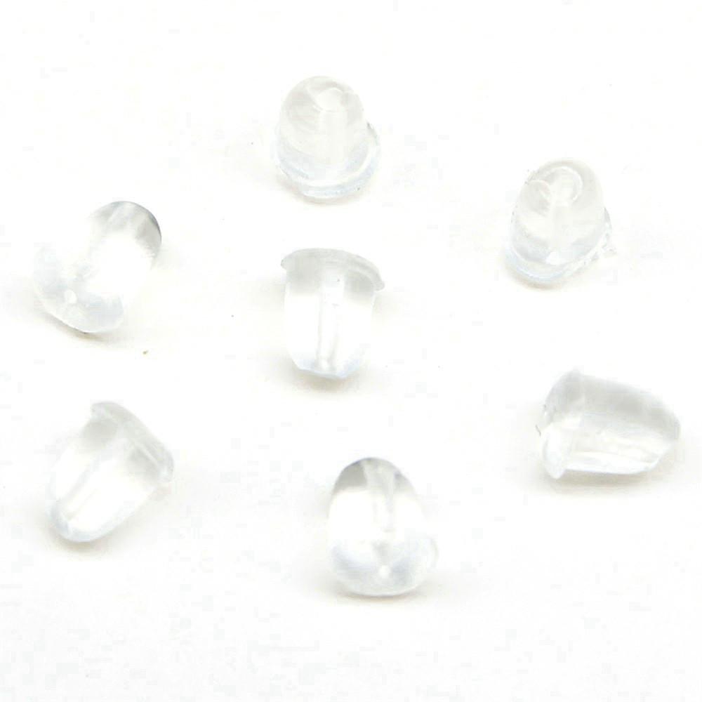 Clear Rubber Earring Backs Safety Stoppers For Stud Earrings Ear Hooks Studs