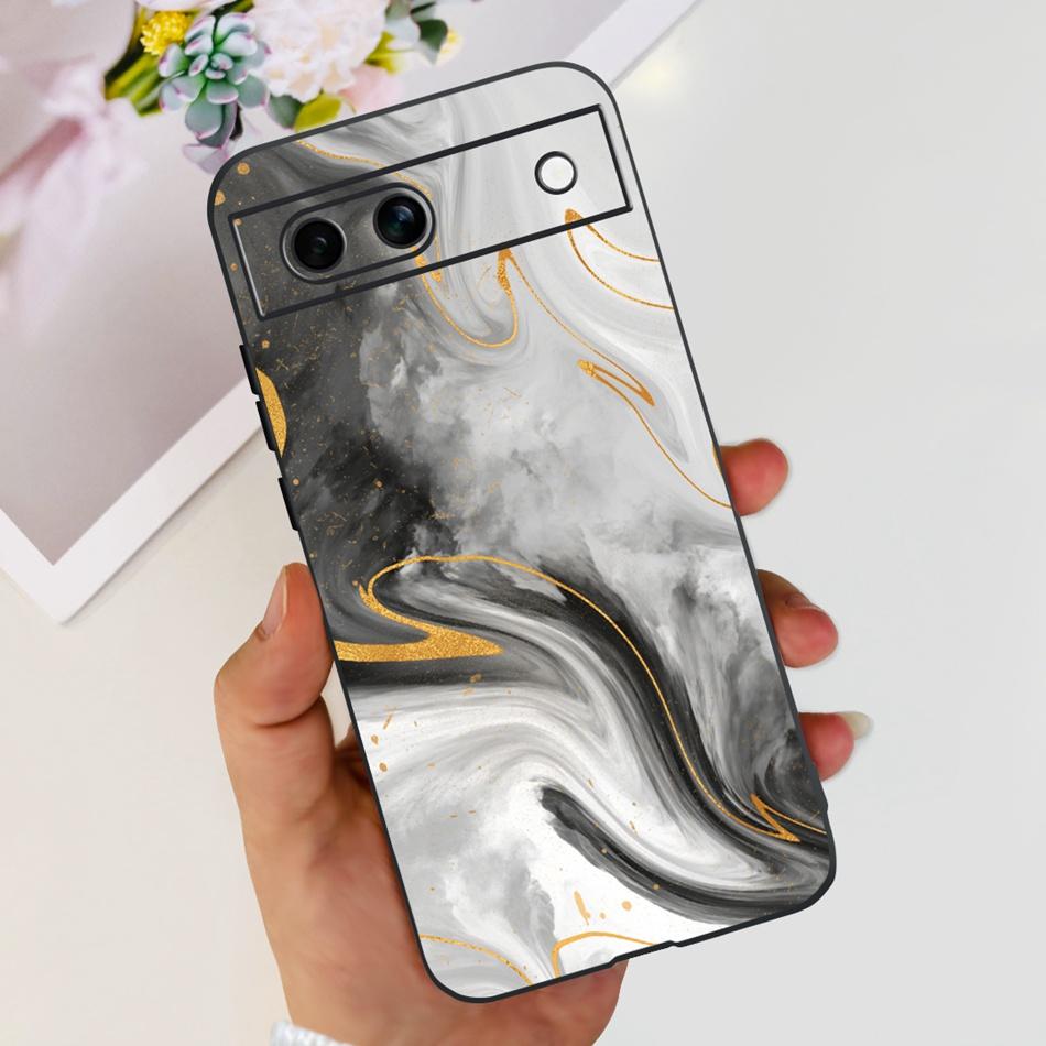 For Google Pixel 8a / Pixel 8 / Pixel 8 Pro Black Silicon Case For Google Pixel8a Pixel8 8Pro Fashion Cool Soft TPU Phone Cases