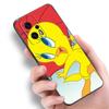 Yellow Cartoon Bird Black Silicone Phone Case For Xiaomi POCO X3 X4 NFC F4 GT F5 F6 M3 M4 M6 X5 X6 Pro 5G M5 C55 C65