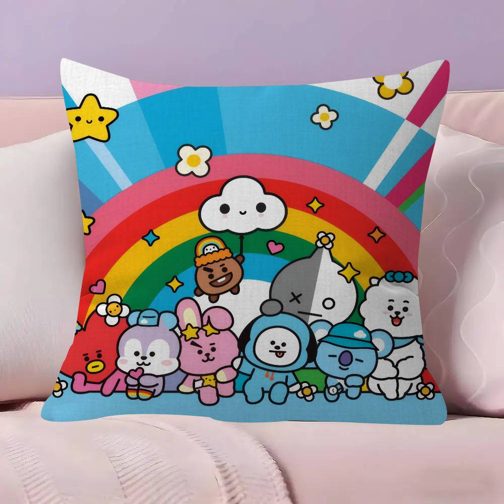 Pillowcase Toon Gift Cushion Cover Bedroom Home Sofa Chair Seat Decor Pillow Case Cute Cartoon Characters B-B-Bt-21