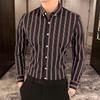 Neu Langarm Gestreiften Shirts Für Männer Business Casual Formale Bluse