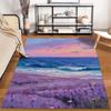 "Ocean Sunset Purple Lavender Field Art Carpet for Living Room" Suitable for use as an anti-slip for living room bedroom sofas