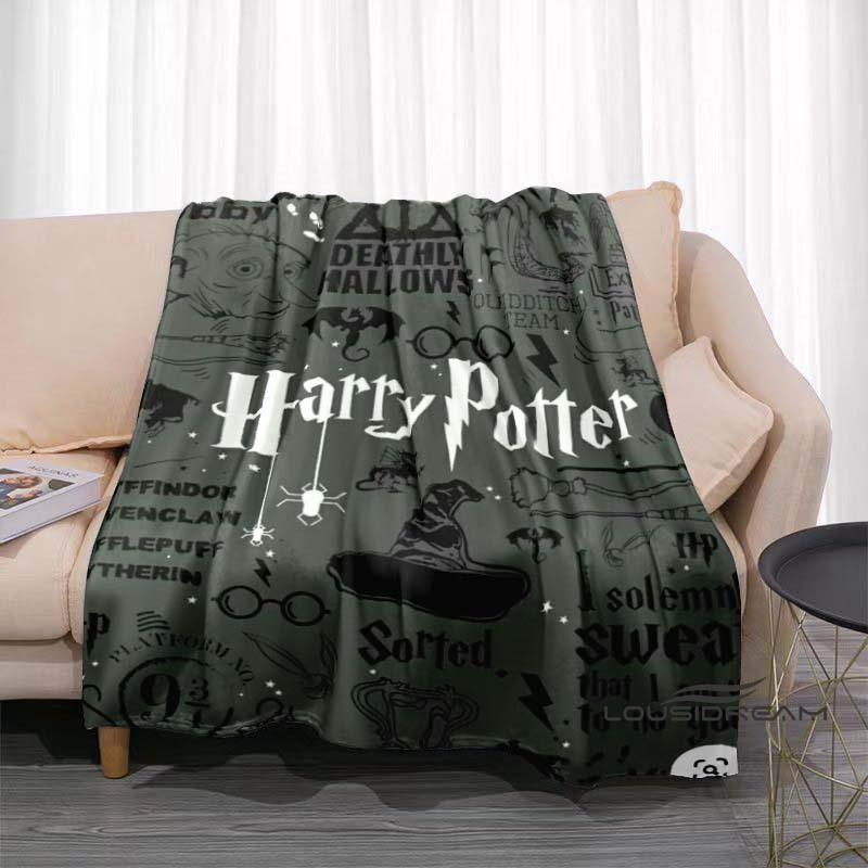 Fantasy-Abenteuerfilm-Thema 3D-gedruckte Decke Harry Potter Warm Gemütlich Flanell-Überwurf Geeignet für Schlafzimmer Sofas Betten