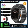 Novo Relógio Inteligente Militar para Homens ao Ar Livre Lanterna Bateria Grande de 880mAh IPX8-3ATM Chamada Bluetooth Smartwatches Para Android e iOS