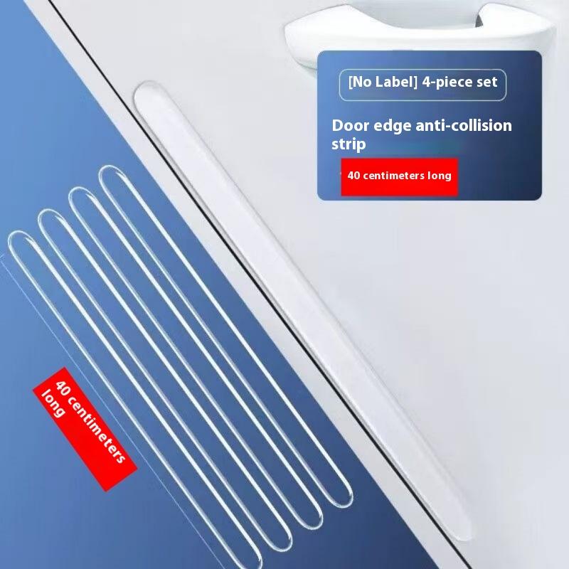 4PCS Extended Door Bumper Strips Transparent Body Protection Film Anti-scratch Door Edge Collision Sticker Protective Film