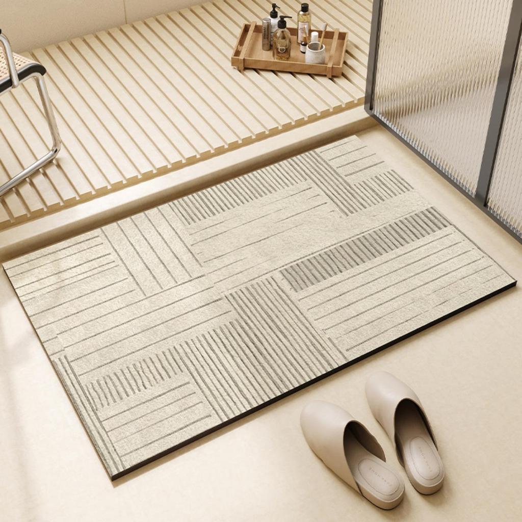 Diatom Printing Bathroom Thickening Mat Bath Non-slip Carpets In Wash Basin Bathtub Side Floor Rug Shower Room Doormat Memory Foam 3D Pad