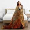 Brown Rust Color Printed Blanket for Sofa Bed Travel Camping Living Room Office Conditioning Blanket for All Seasons Gifts