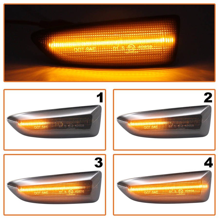 Opel Astra J 2009- LED side turn signal SMOKED DYNAMIC 2 pcs. SET