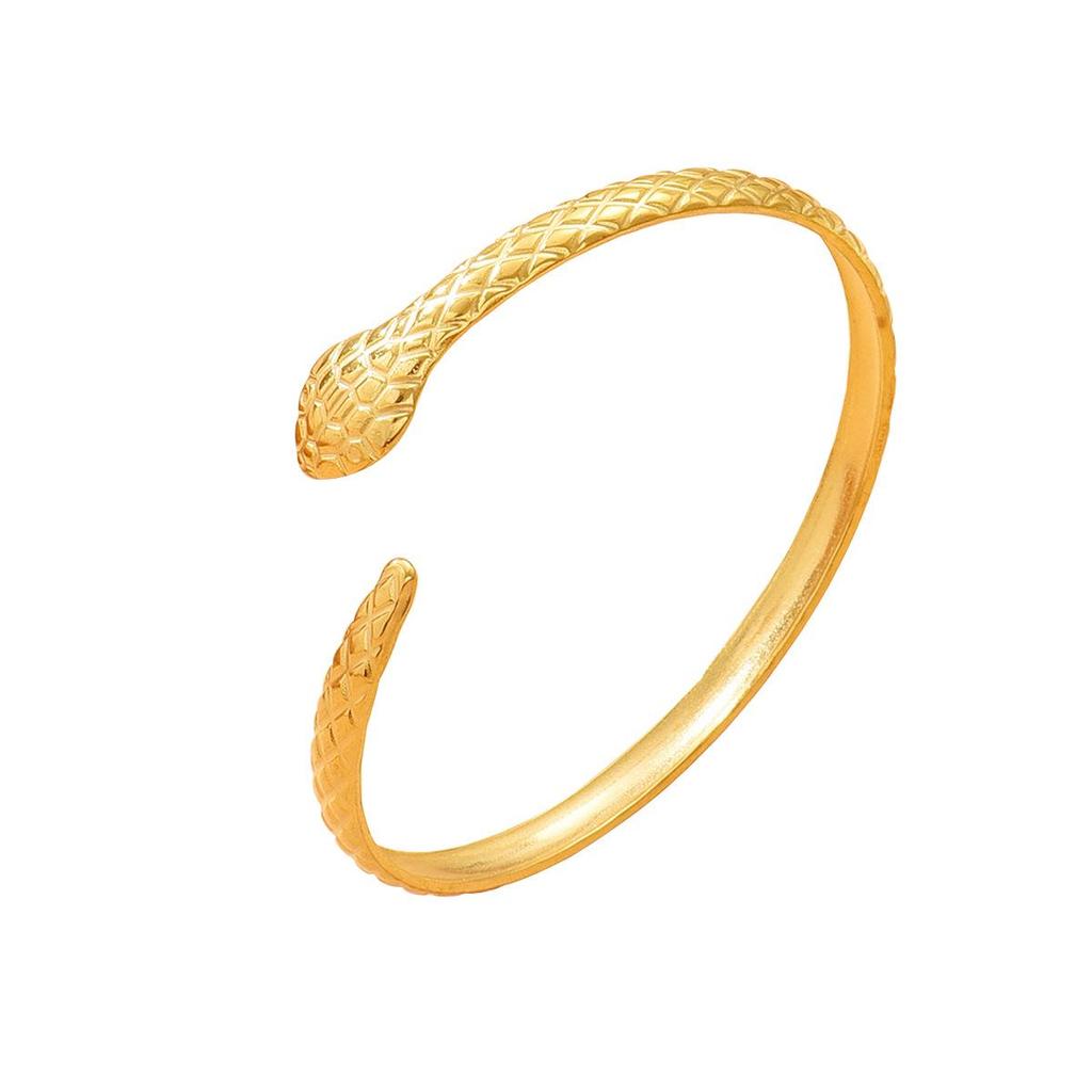 Unisex European Snake-Shaped Stainless Steel Punk Bracelet
