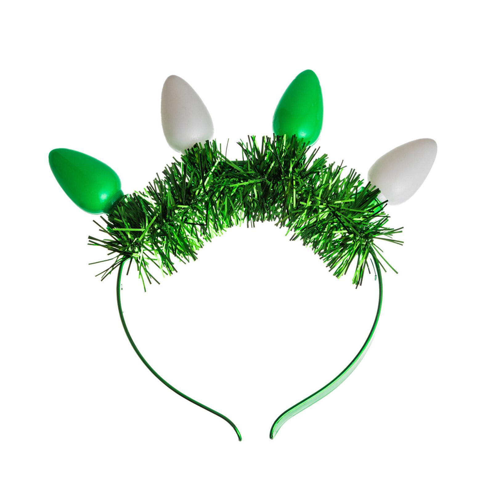 

LED Clover Crown Light Up Headband Luminous LED Glowing Fairy Crown Glow in the Dark Headband for Women Girls 4