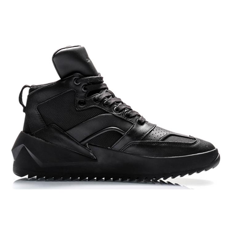 New LiNing CF Gold Age 2000 Cushioning Rebound High Top Casual Shoes Women's Black AGCQ194-2