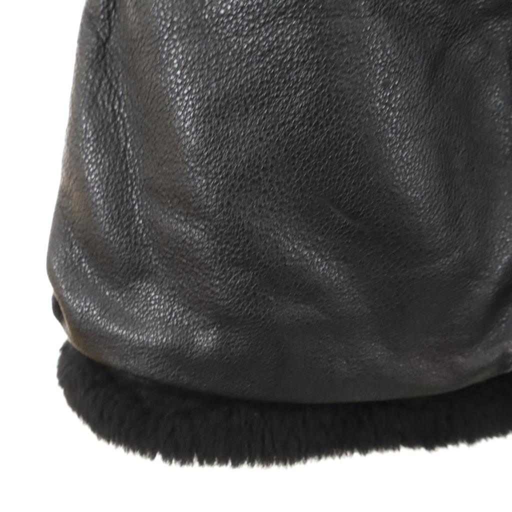 AVIREX B-7 Mouton Flight jacket M black Alaska Men's Used