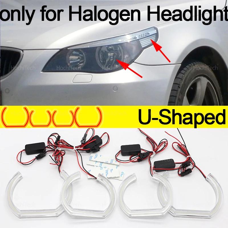CSL Style Lemon Yellow Angel Eyes for BMW E60 E61 520i 525i 530i 540i 545i 550i M5 2003-2007 DRL LED Daytime Light Car Styling