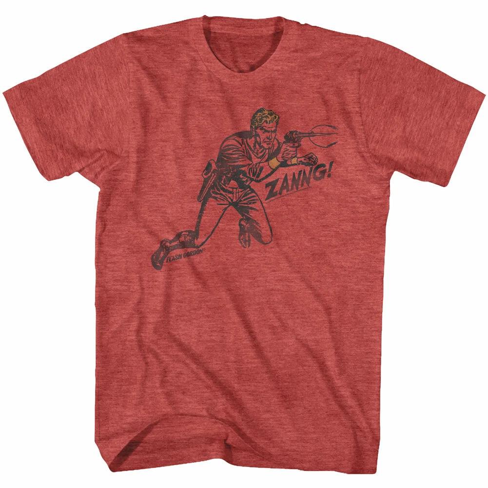 Flash Gordon Classic 80 s Movie Flash Blond Hair Shooting Zanng Men s T Shirt 4XL