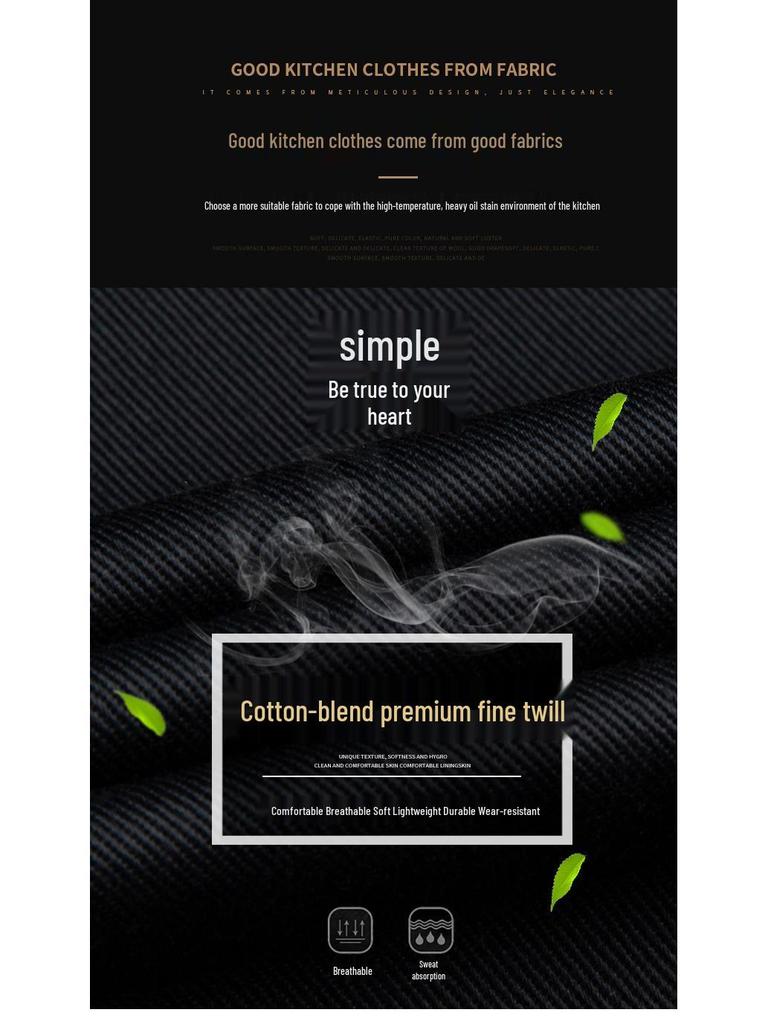 Summer Waterproof Chef Uniform Set: Unisex Short & Long Sleeve for Restaurants & Catering