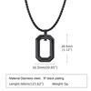 Cool Geometric Pendant Necklaces for Men Boys, Waterproof Stainless Steel Square Pendant with Box Chain, Minimalist Collar Gift