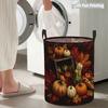 Collapsible Laundry Basket Large Round Waterproof Fabric Hamper Dirty Clothes Storage Bin Toy Organizer with Handles