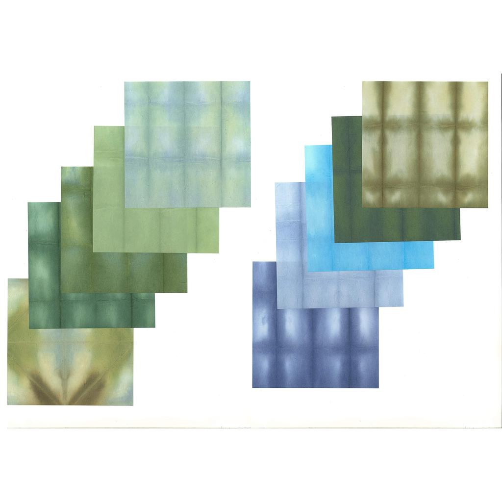 50-Pattern Shibori Dyed Japanese Washi Paper Set, 15  15cm