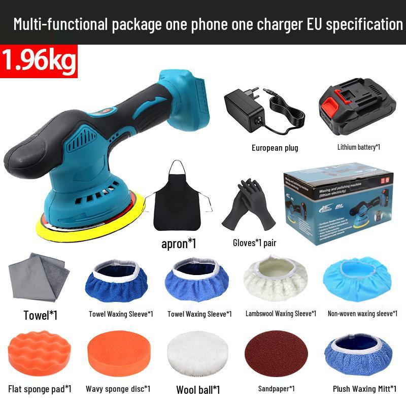 21V Cordless Car Polisher: Adjustable Speed, Handheld Waxer & Grinder with Lithium Battery