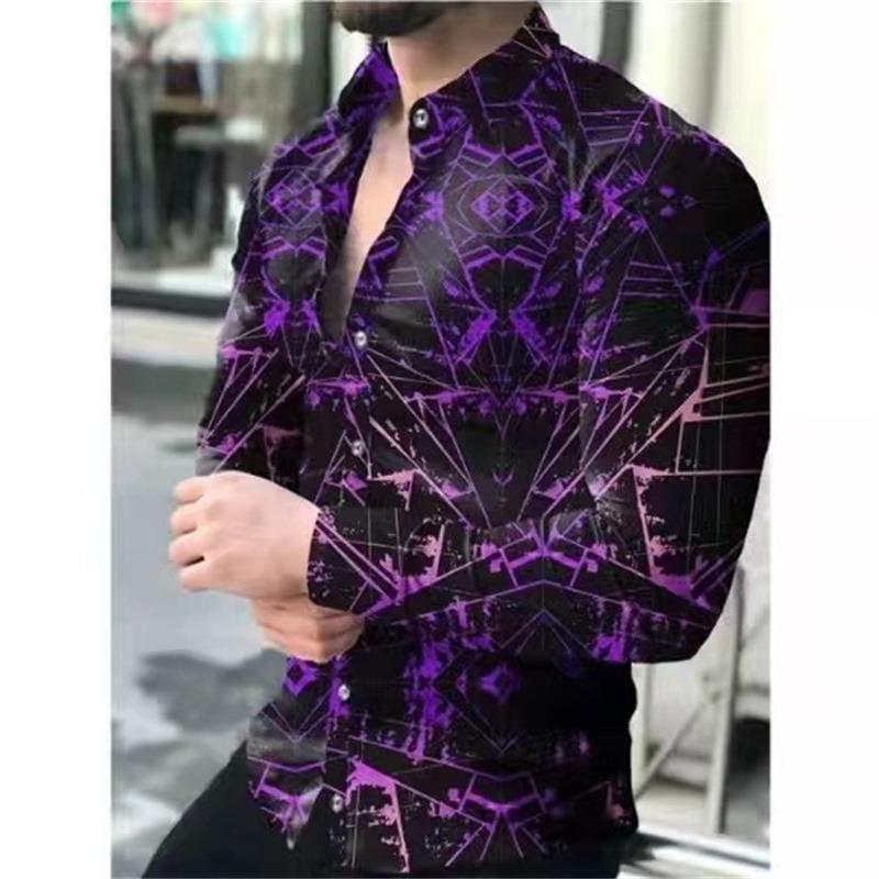 2026 new shirt top fashion men's creative high-definition pattern high-quality comfortable soft material outdoor street leisure