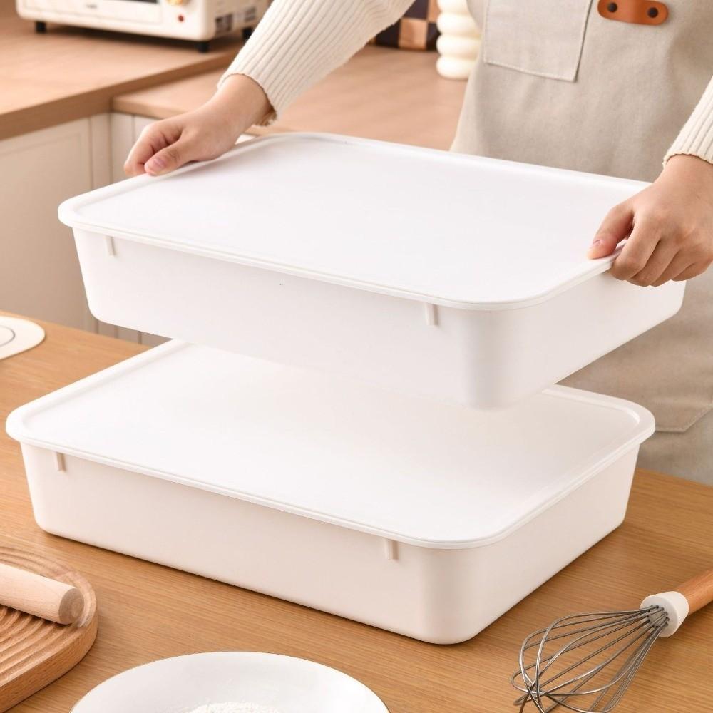1/2 Pieces with Cover Dough Proofing Box Air Tight Pizza Dough Box  Baking Enthusiasts