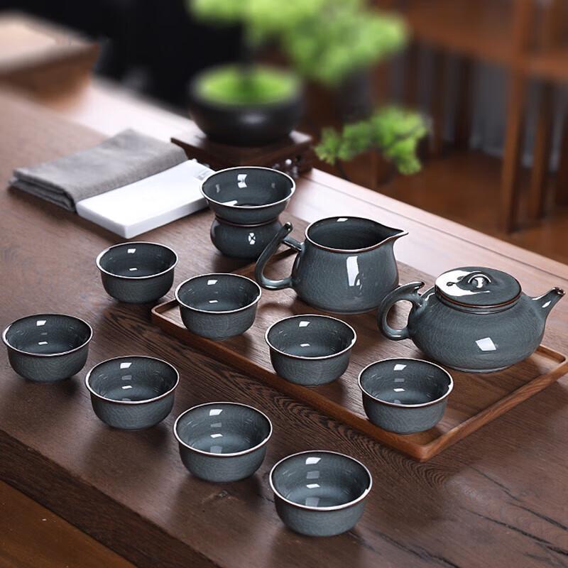 Lihou Longquan Celadon Ge Ware Ice Crackle Tea Set