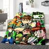 1pc Ben Alien Force Flannel Blanket for Super Soft Cute Comfort Blanket for Travel Bedding Couch Sofa Blanket Y73062