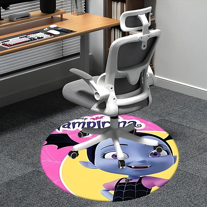

Vampirina Chair mat Round Rug-Office carpet, Machine Washable, Non-slip, Suitable for Living Rooms, Bedrooms, Entryways, and Holiday-themed 80cm by 80cm