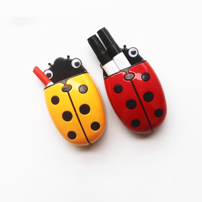 Marienkäferförmige Aufbewahrungsbox aus Kunststoff, magnetische Stiftbox, Radiergummi, Tafel, Whiteboard-Halter, doppelter Verwendungszweck