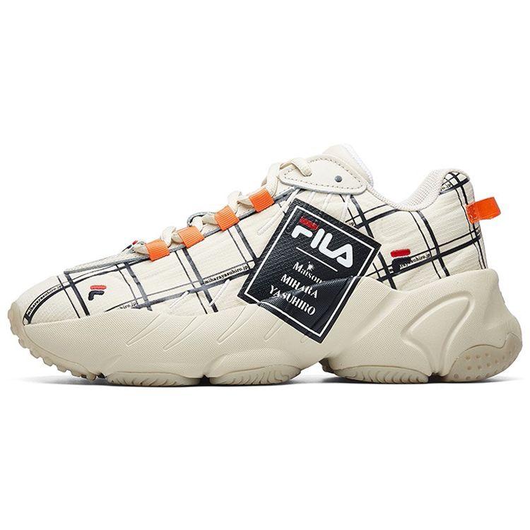

Mihara Yasuhiro X Fila Ade Ретро Ткань Синтетическая Кожа Дышащие Низкие Беговые Кроссовки Женские Кроссовки Молочно-Белый F12W031118FWG 36.5