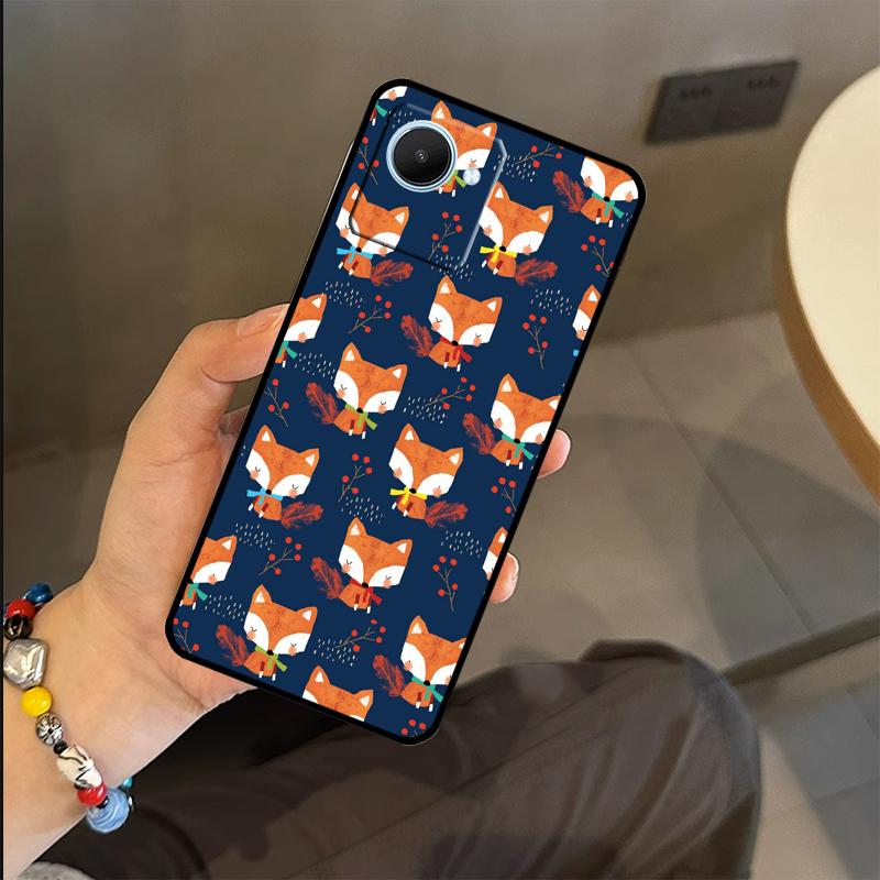 Cartoon Foxes Animal Case For Realme C63 C61 C55 C51 C53 C25 C65 C67 C71 C75 GT6 GT7 Pro 11 12 13 14 15 Pro Plus