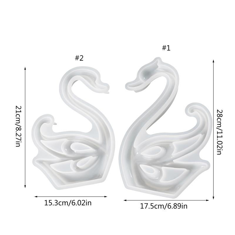 Diy Crystal Aromatherapy Gypsum Swan Epoxy Glue Silicone Mold Table Soft Ceramic Plaster Ornament Diy Crafts Decorations