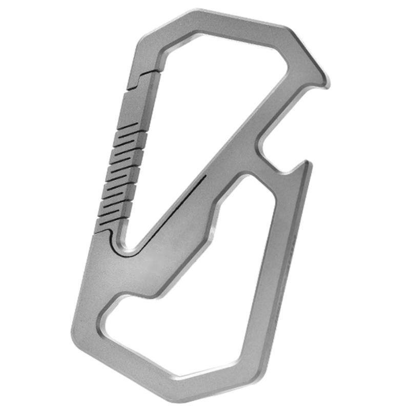 

Titaniums Alloy Key Holder with Bottle Opener Pocket Waist Hanging Keychain Buckles Outdoor Keychain Accessories