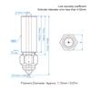 8pcs High Speed Extruder Nozzles 0.4mm High Flow Rate Rapid Heating Brass M6 Thread Nozzles for K1 for Kobra