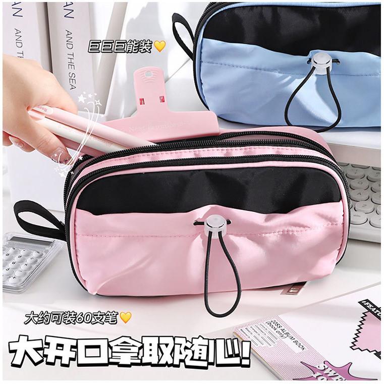 Eens Kids Pencil Bag with Zipper Pencil Pouch Aesthetic Pencil Pen Case Organizer for Schools