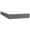 Maison Exclusive - Sommier à lattes de lit avec matelas Gris 100x200 cm Similicuir