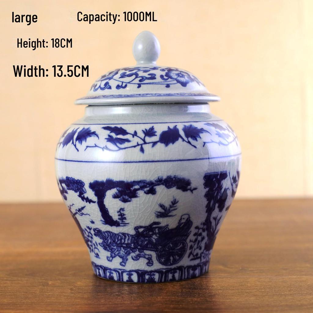 Retro Ceramic Tea Storage Cans - Moisture-Proof, Sealed, Small Clay Containers