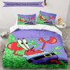3pcs SpongeBob Bedding Set Duvet Cover Closure Includes 1 Duvet Cover & 2 Pillowcases, Soft and Comfortable for All Seasons.
