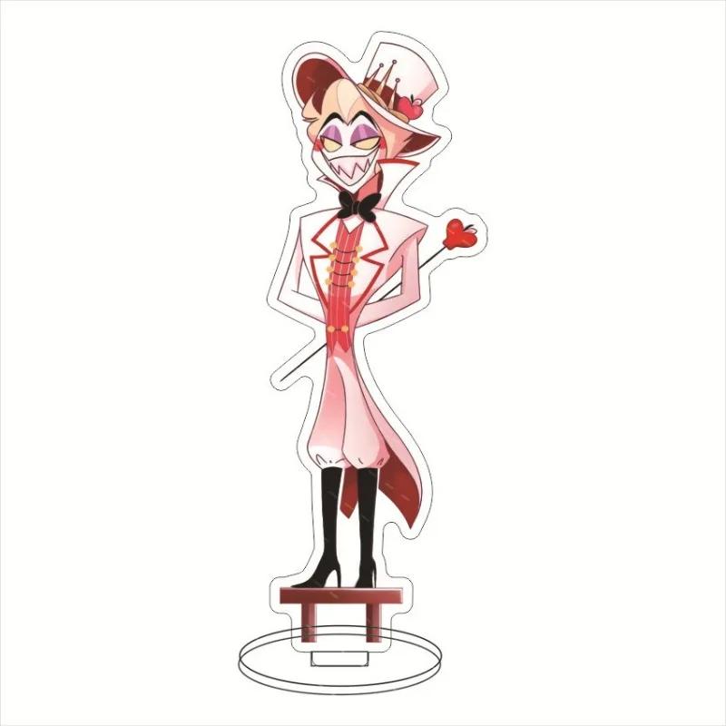 Hazbin El Cute Acrylic Stand Figure Alastor Husk Angel Dust Decorative Ornaments Stand Model Fans Collect Gifts Toys