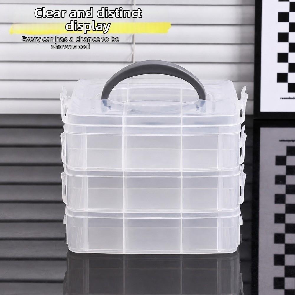 Large Capacity Toy Car Display Shelf Transparent Design Necklace Organizer Case  Bead Organizer