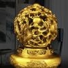 13x15cm Brass Nine Turn Qiankun Dragon Tripod Feng Shui Accessories Attract wealth living room shop office Wine cabinet decorate