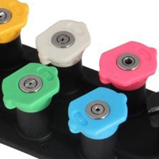 Spray Nozzle Set Pressure Washer Nozzle Tips with Nozzle Holder Universal Quick Connect Metal Nozzles Kit for Watering Plants Washing Cars
