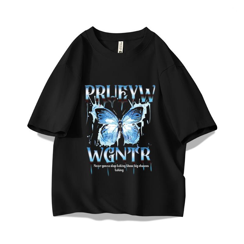 

Women TShirt Harajuku Butterfly Y2K Girls 100 Cotton TShirt Summer Casual Trendy Vintage Oversized Short Sleeve Unisex Tee L