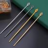 Alloy Electrophoresis Color-Retaining Small Head Cloud Pattern Wrapped Hairpin New Chinese Ancient Hanfu Cheongsam Step Disc Hair Hairpin Main Body