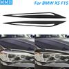 For BMW X5 F15 2014-2018 Carbon Fiber Front Headlight Eyelid Eyebrow Panel Cover Decorative Car Accessories Decoration Sticker