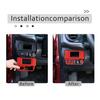 Red Fog Light Switch Button Panel Cover Trim Fit for Toyota Tacoma 16-20