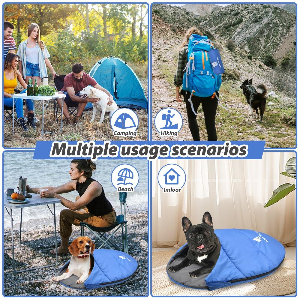 Outdoor Camping Pet Sleeping Bag Warm Waterproof Winter Pet Sleeping Bag Portable Dog Beds Lightweight Dog Accessories Supplies
