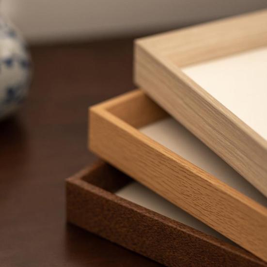 Chinese Style Picture Frame Vintage Floral Mini Photo Frame Wooden Standing Display Frame for Tabletop Wall Decor