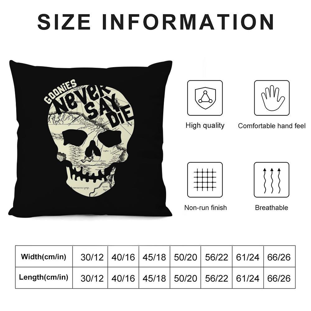 Movie G-Goonies Cushion Cover Soft Plush Fabric Double-Sided Printed Sofa Cushion Cover For All Seasons Home Decor Gift